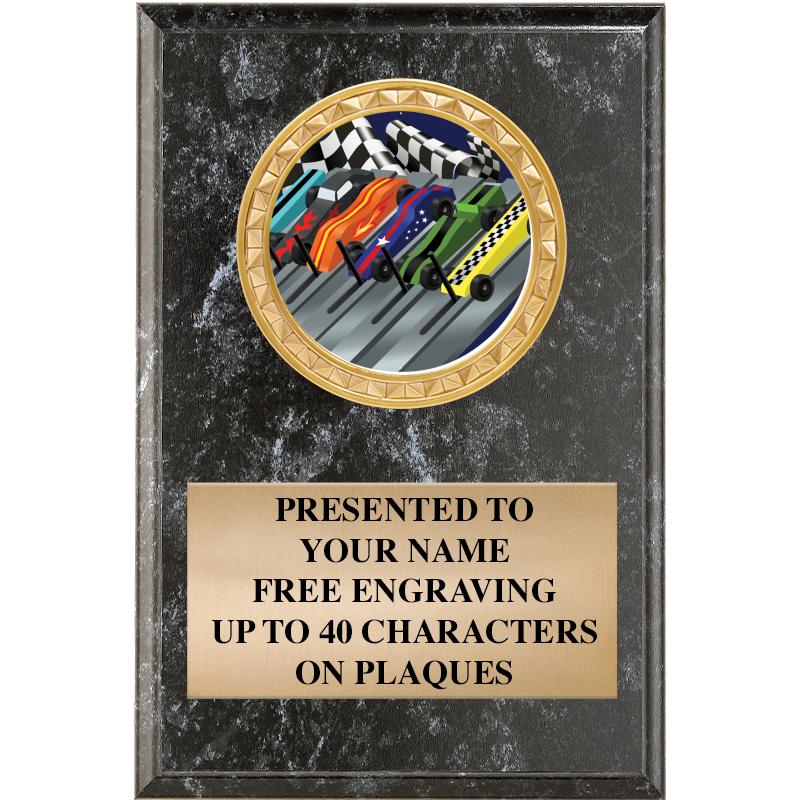 4" X 6" BLK MBL INSERT PLQ