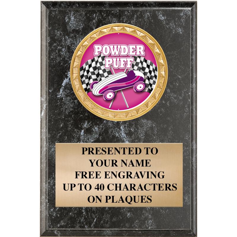 4" X 6" BLK MBL INSERT PLQ