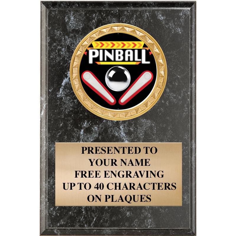 4" X 6" BLK MBL INSERT PLQ