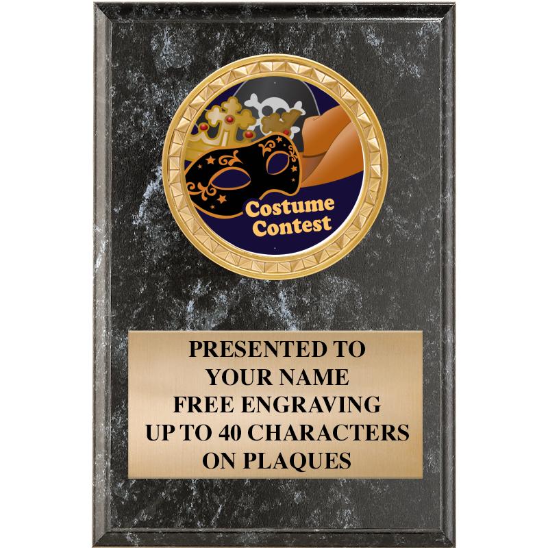 4" X 6" BLK MBL INSERT PLQ