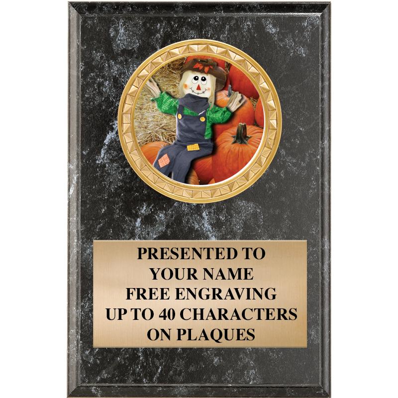 4" X 6" BLK MBL INSERT PLQ