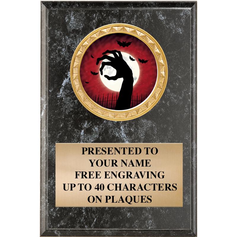 4" X 6" BLK MBL INSERT PLQ