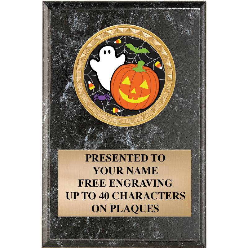 4" X 6" BLK MBL INSERT PLQ