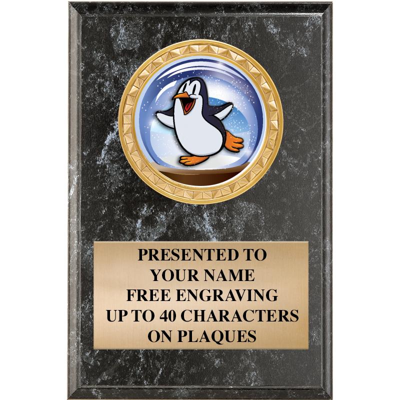 4" X 6" BLK MBL INSERT PLQ