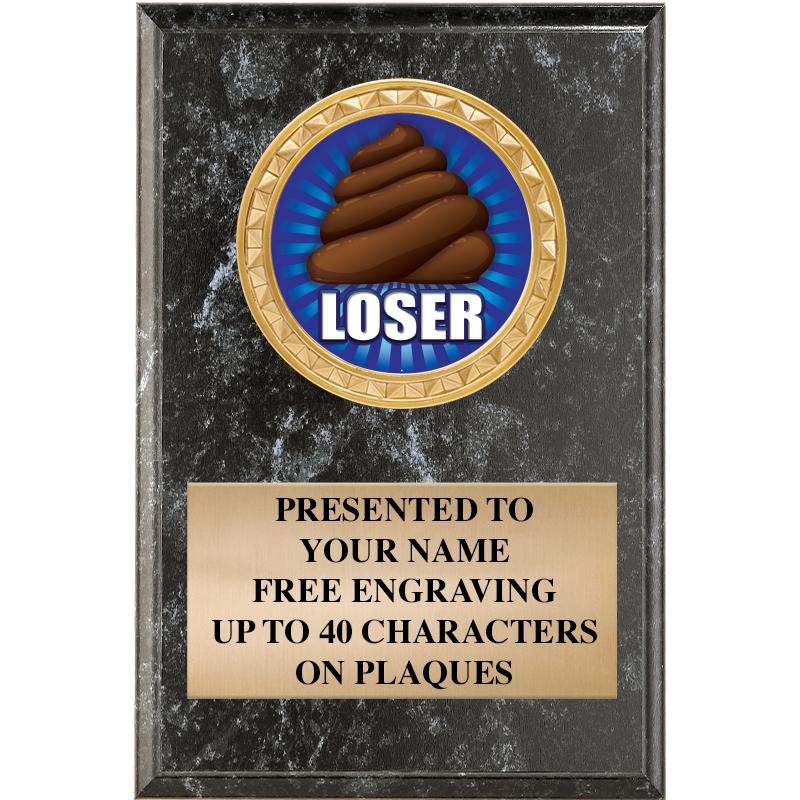 4" X 6" BLK MBL INSERT PLQ