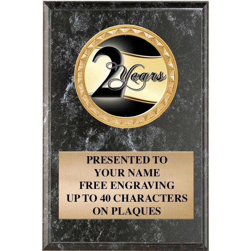 4" X 6" BLK MBL INSERT PLQ