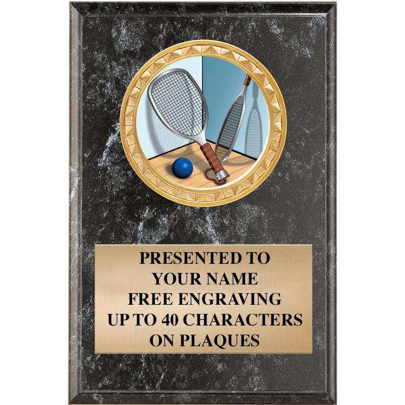 4" X 6" BLK MBL INSERT PLQ