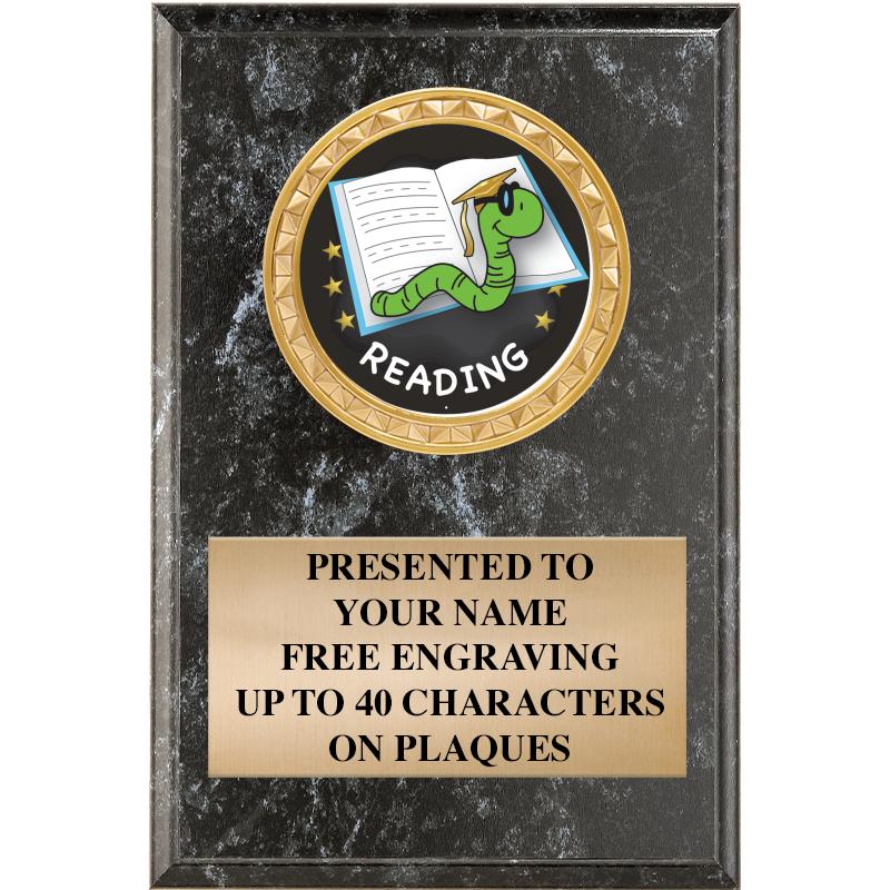 4" X 6" BLK MBL INSERT PLQ