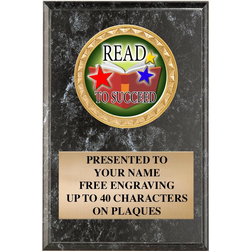 4" X 6" BLK MBL INSERT PLQ