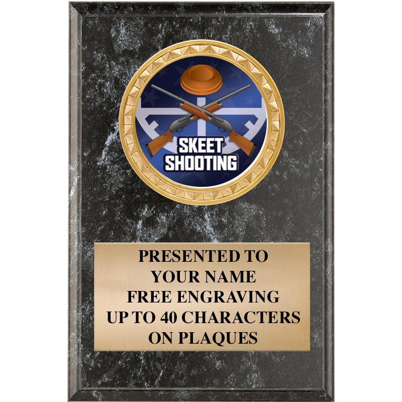 4" X 6" BLK MBL INSERT PLQ