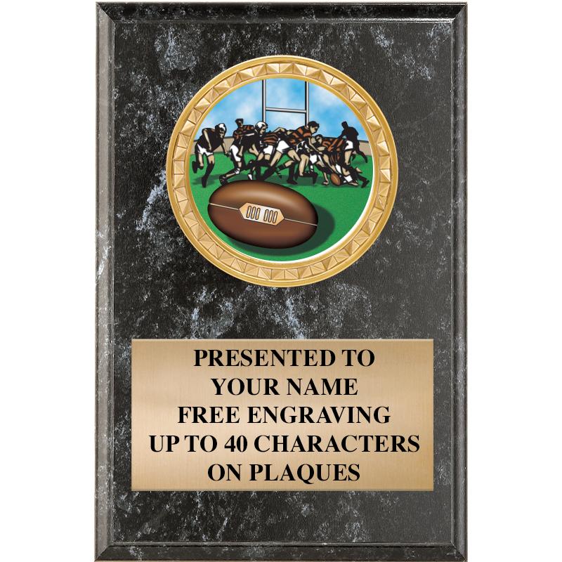 4" X 6" BLK MBL INSERT PLQ