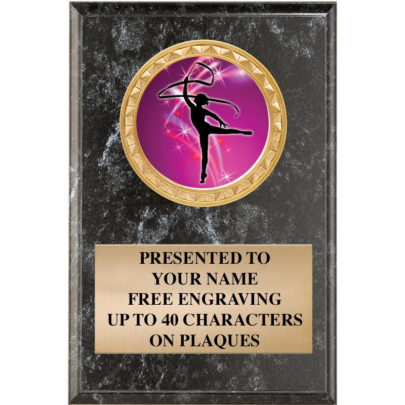 4" X 6" BLK MBL INSERT PLQ