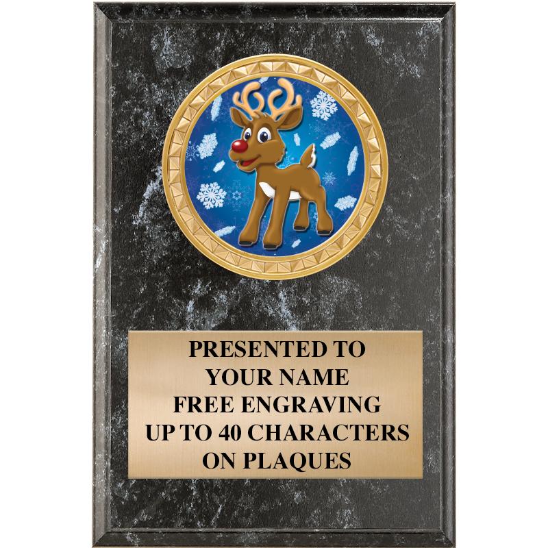 4" X 6" BLK MBL INSERT PLQ