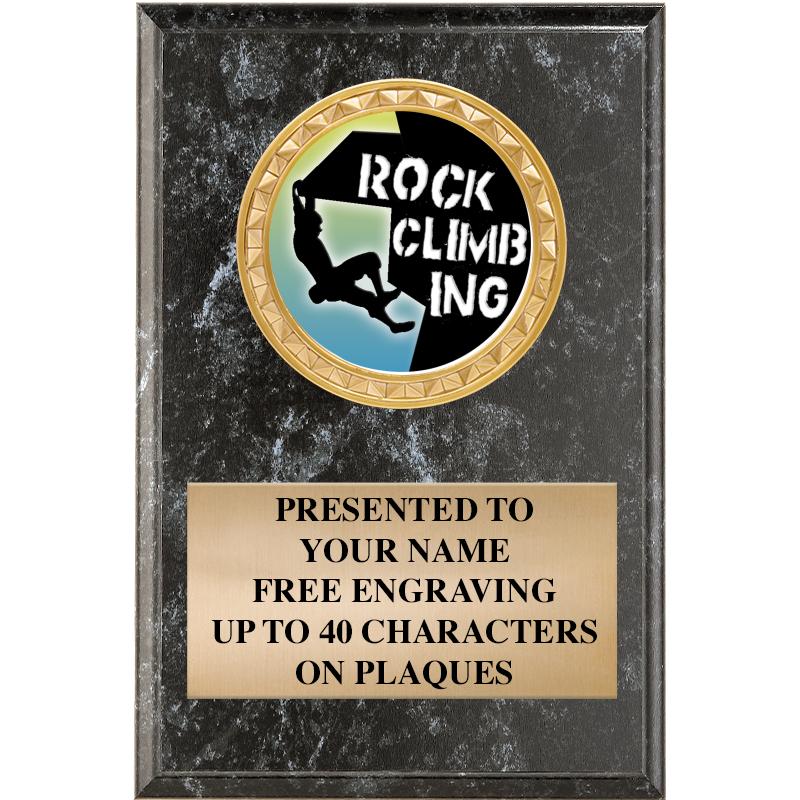 4" X 6" BLK MBL INSERT PLQ