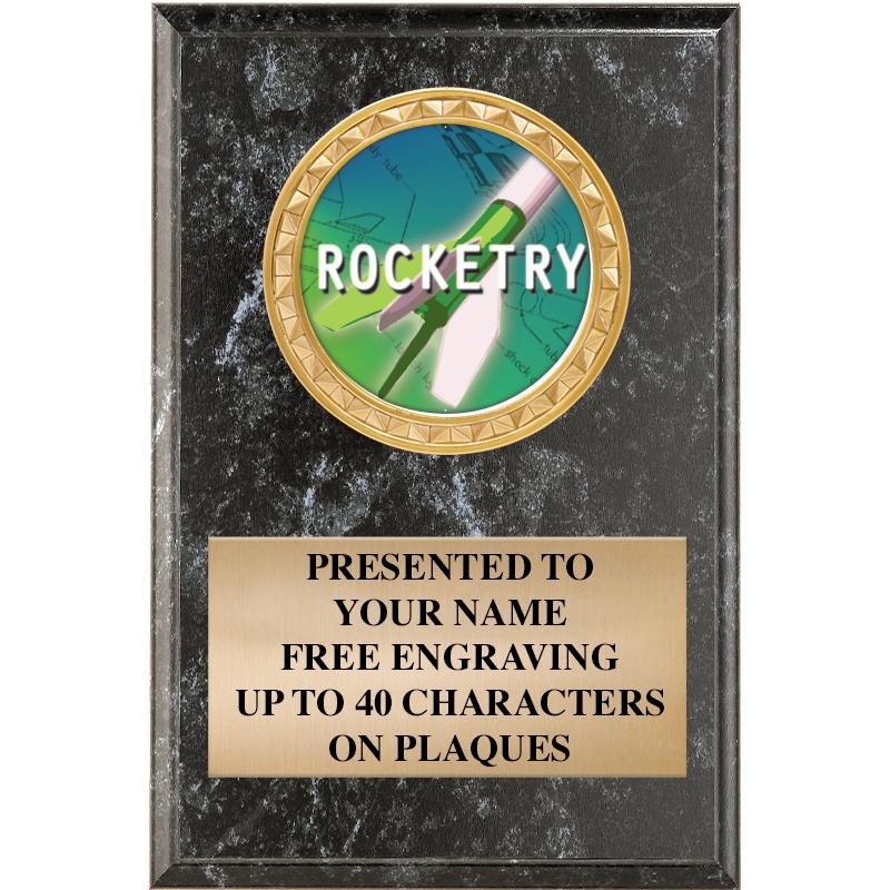 4" X 6" BLK MBL INSERT PLQ