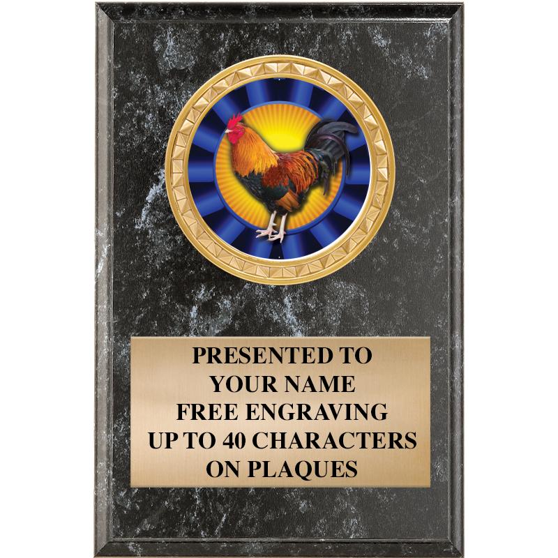 4" X 6" BLK MBL INSERT PLQ