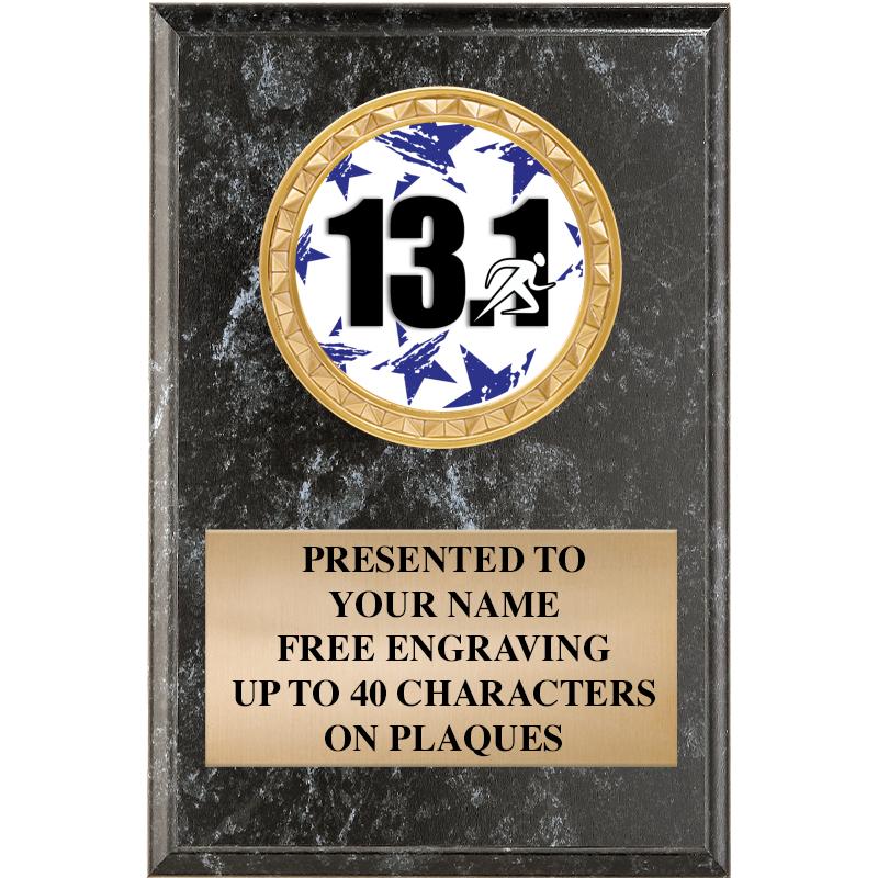 4" X 6" BLK MBL INSERT PLQ