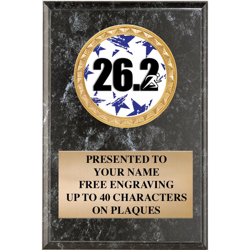 4" X 6" BLK MBL INSERT PLQ