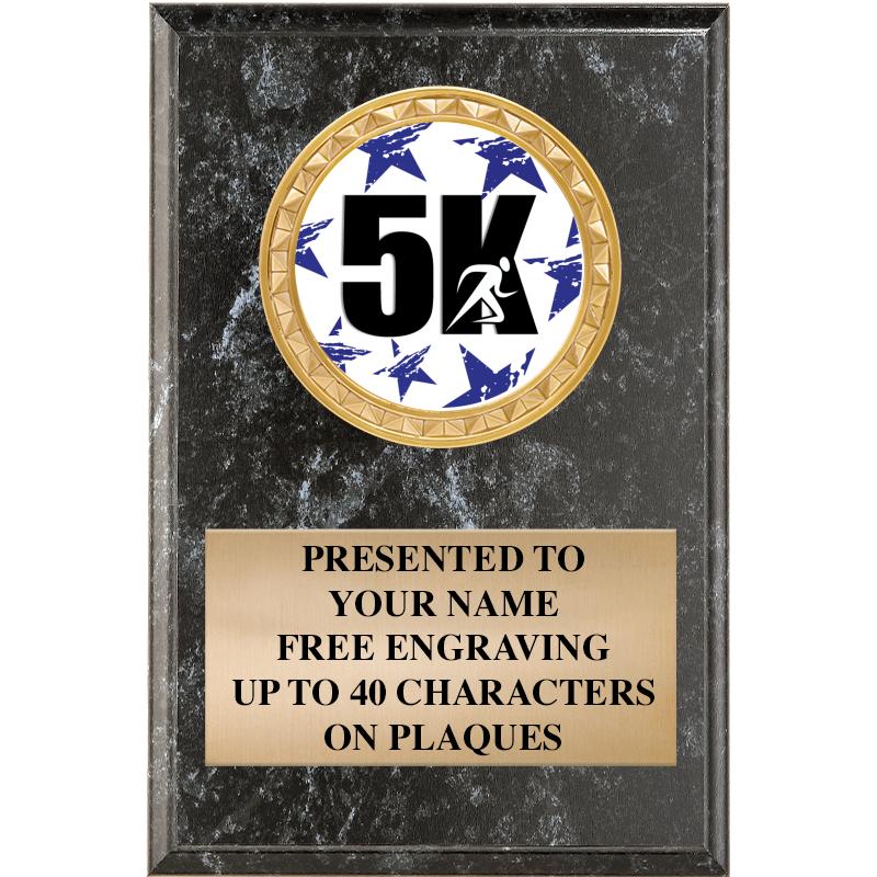 4" X 6" BLK MBL INSERT PLQ