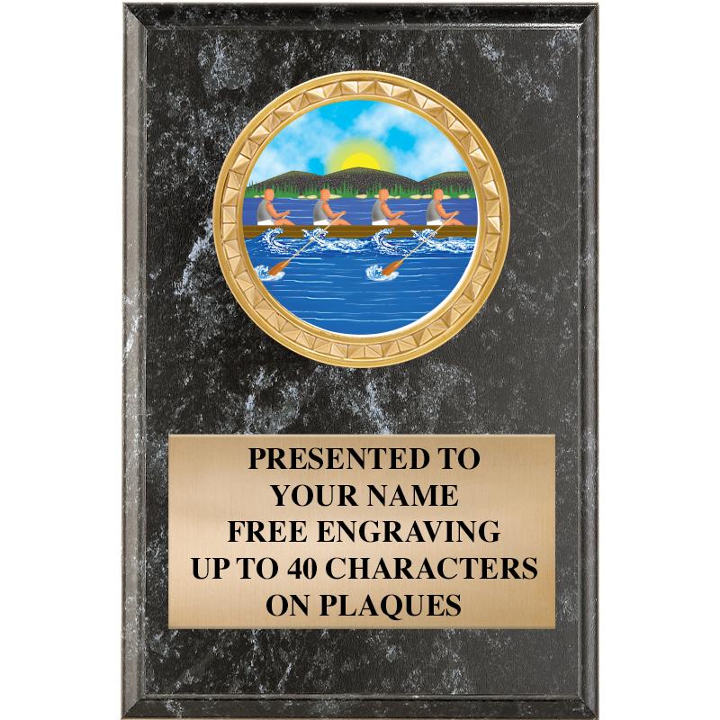 4" X 6" BLK MBL INSERT PLQ