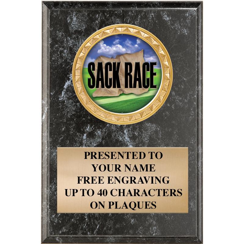 4" X 6" BLK MBL INSERT PLQ