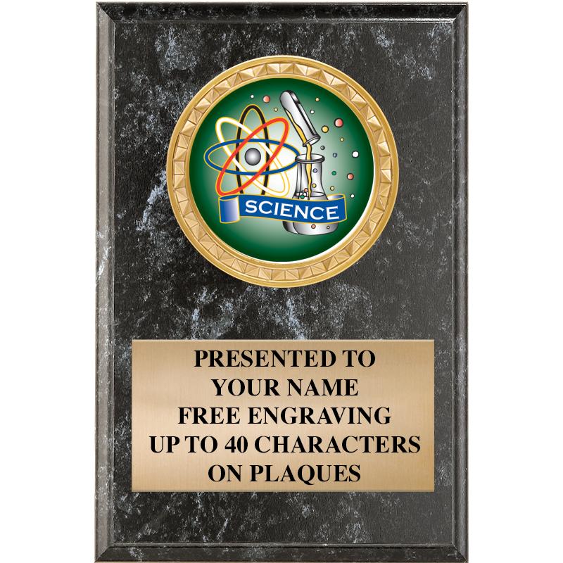 4" X 6" BLK MBL INSERT PLQ