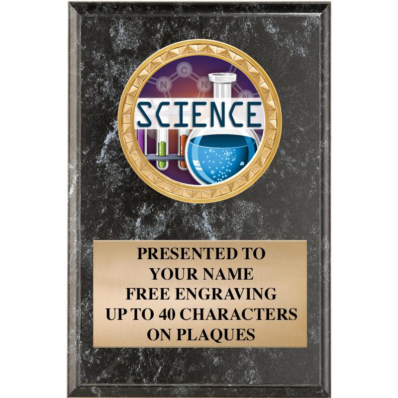 4" X 6" BLK MBL INSERT PLQ