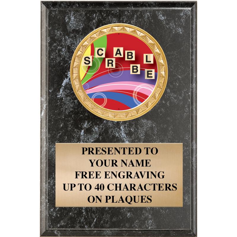 4" X 6" BLK MBL INSERT PLQ