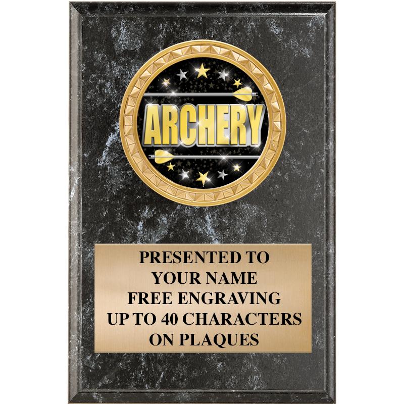 4" X 6" BLK MBL INSERT PLQ