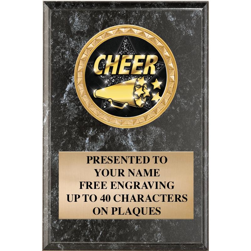 4" X 6" BLK MBL INSERT PLQ