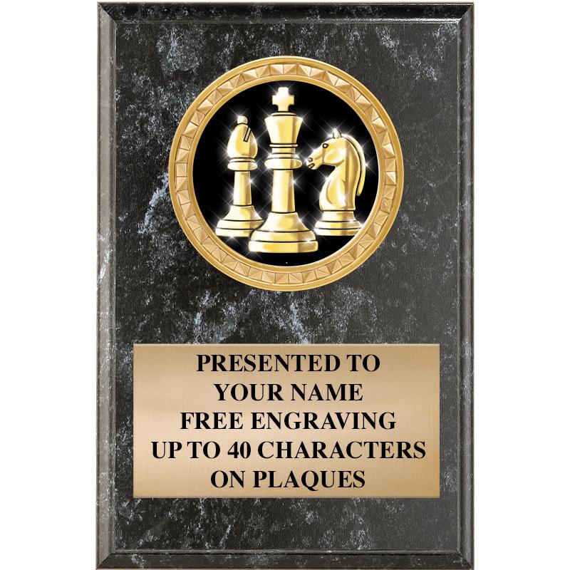 4" X 6" BLK MBL INSERT PLQ