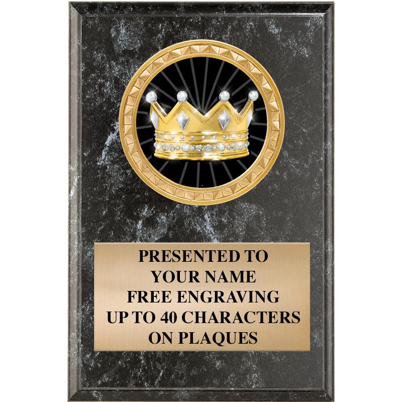 4" X 6" BLK MBL INSERT PLQ