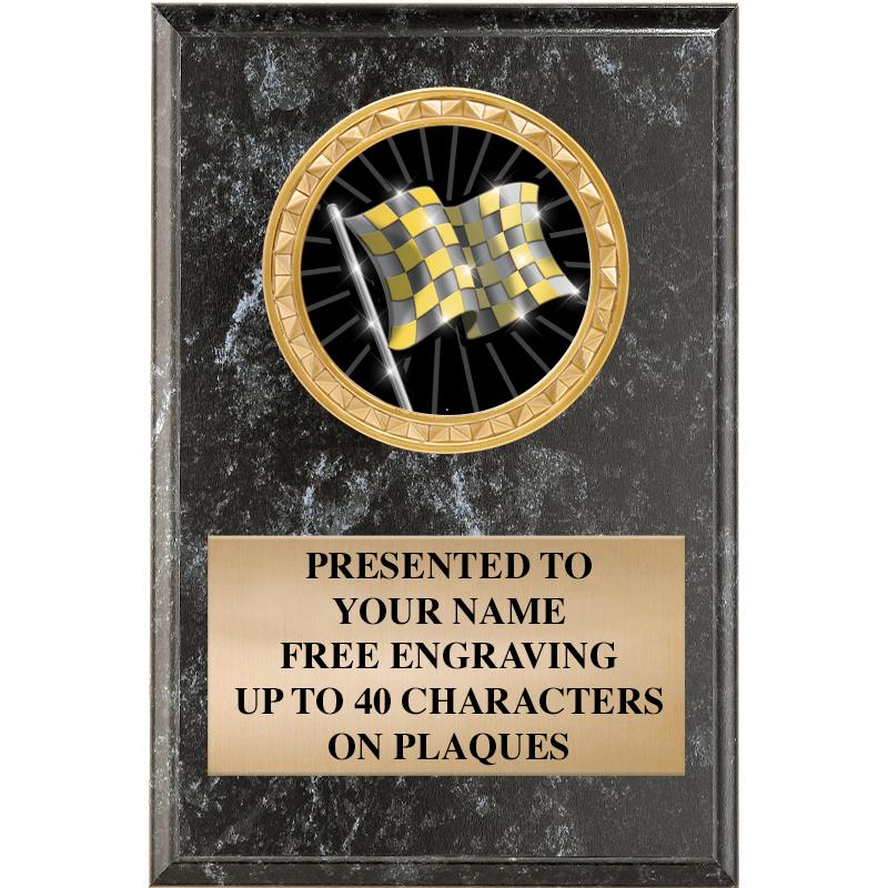 4" X 6" BLK MBL INSERT PLQ