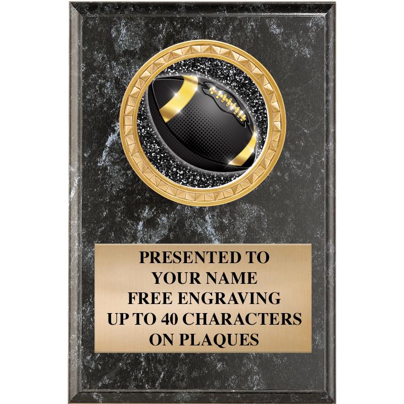 4" X 6" BLK MBL INSERT PLQ