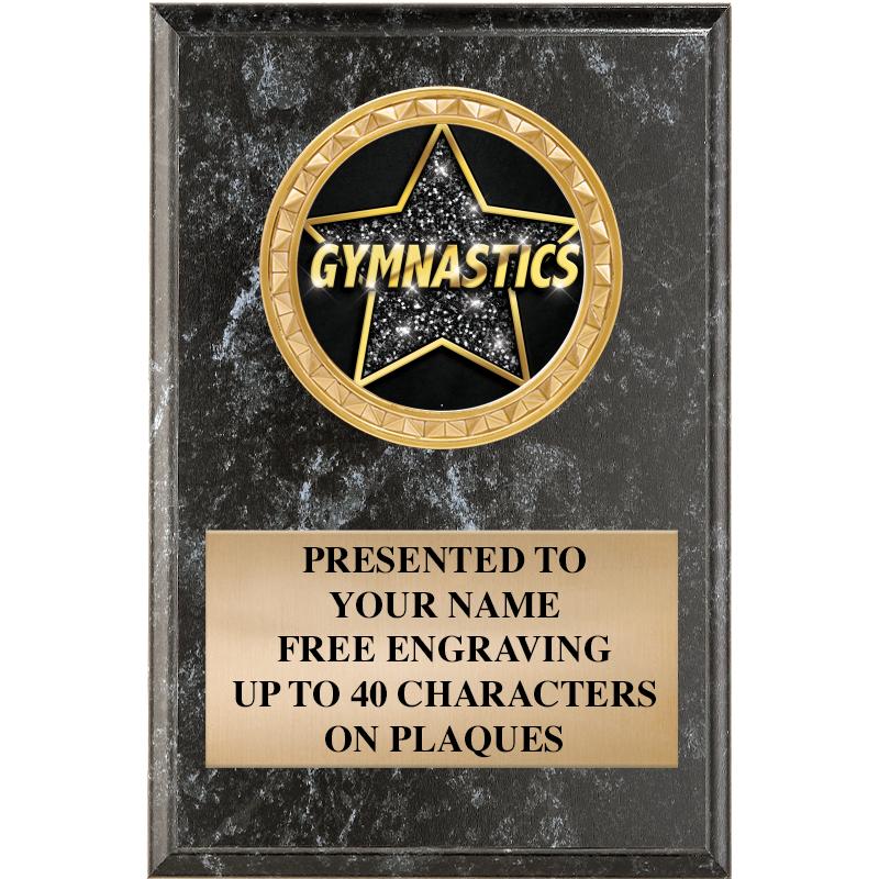 4" X 6" BLK MBL INSERT PLQ