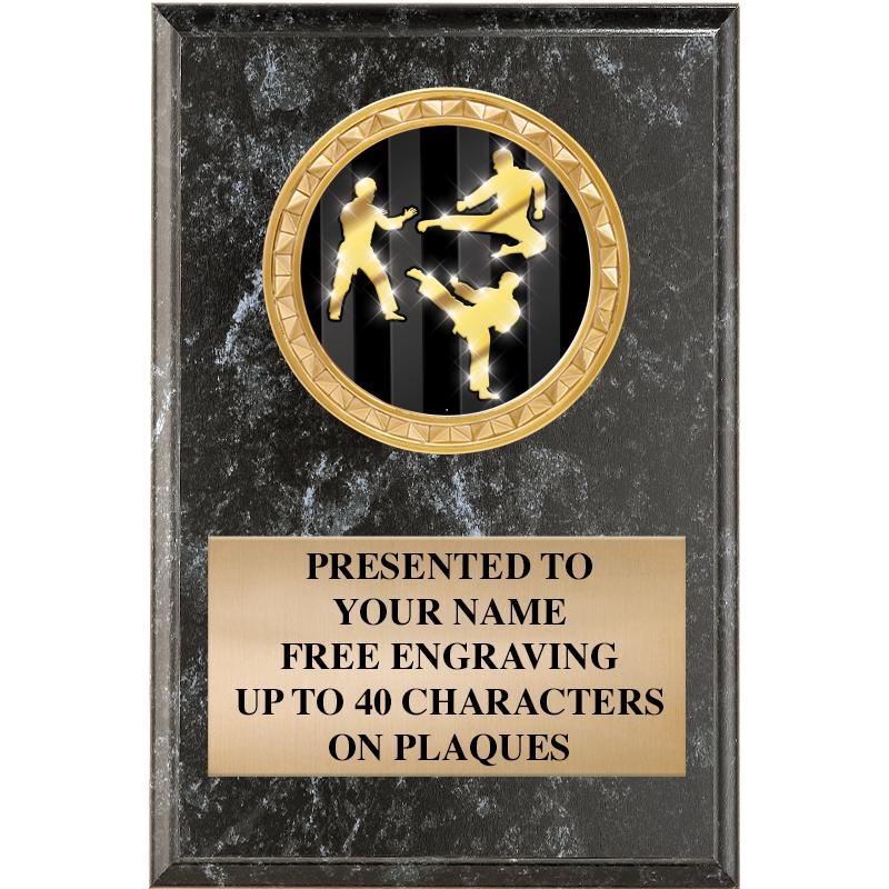 4" X 6" BLK MBL INSERT PLQ