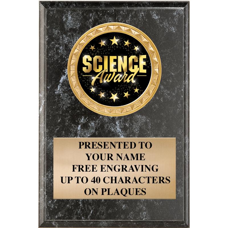 4" X 6" BLK MBL INSERT PLQ