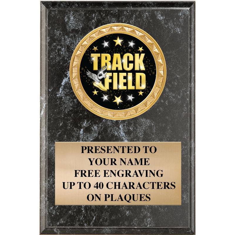 4" X 6" BLK MBL INSERT PLQ