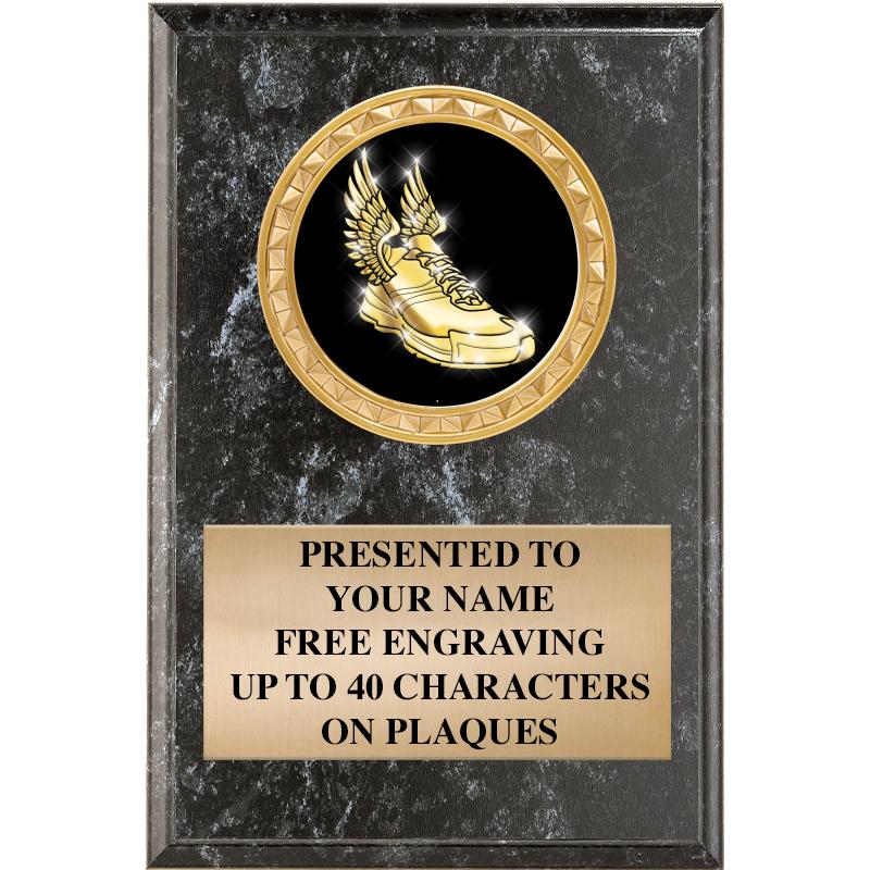 4" X 6" BLK MBL INSERT PLQ