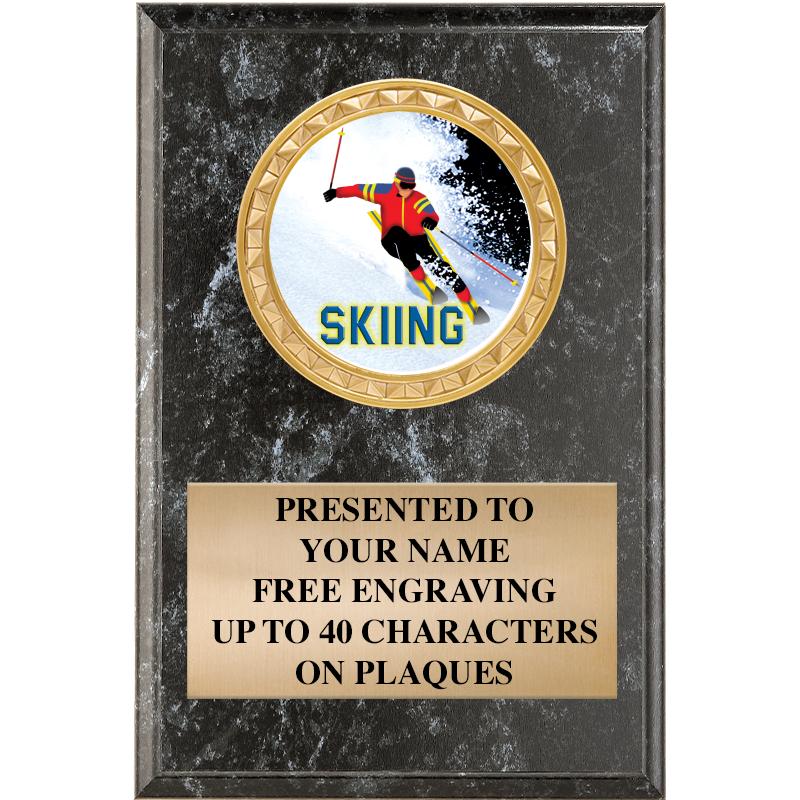 4" X 6" BLK MBL INSERT PLQ