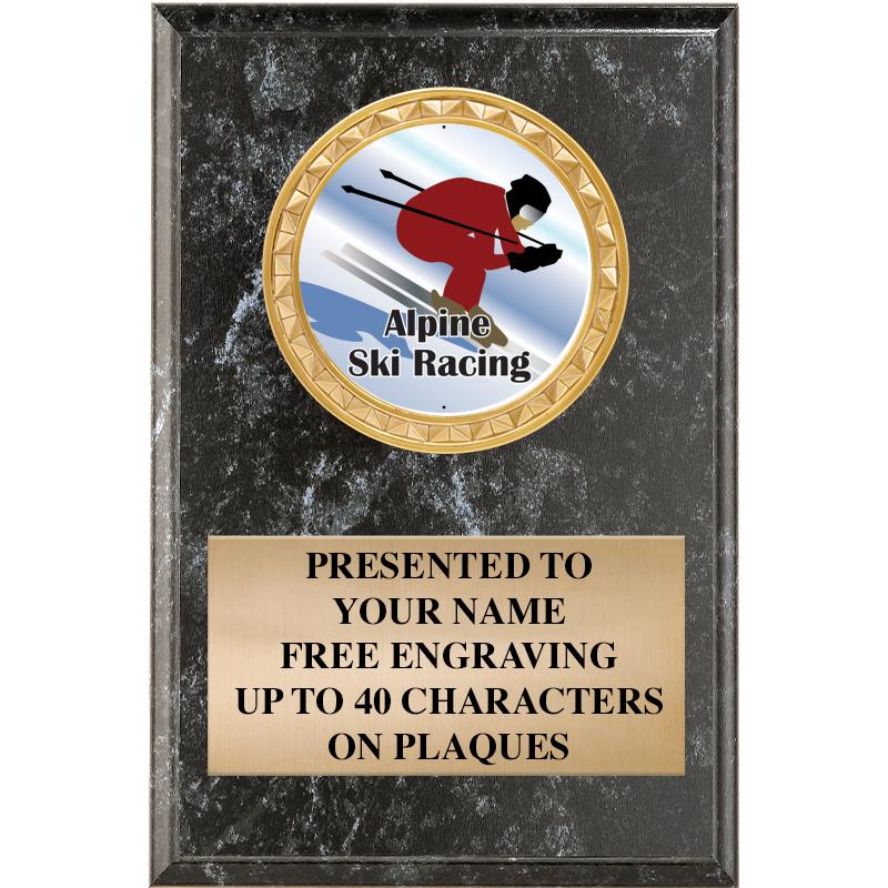 4" X 6" BLK MBL INSERT PLQ