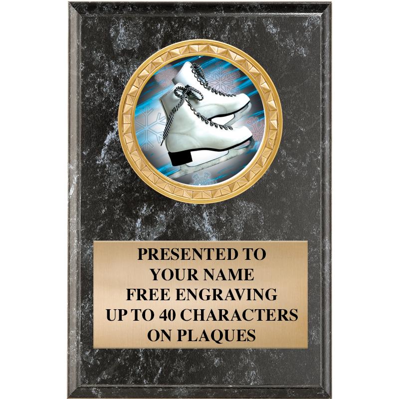 4" X 6" BLK MBL INSERT PLQ