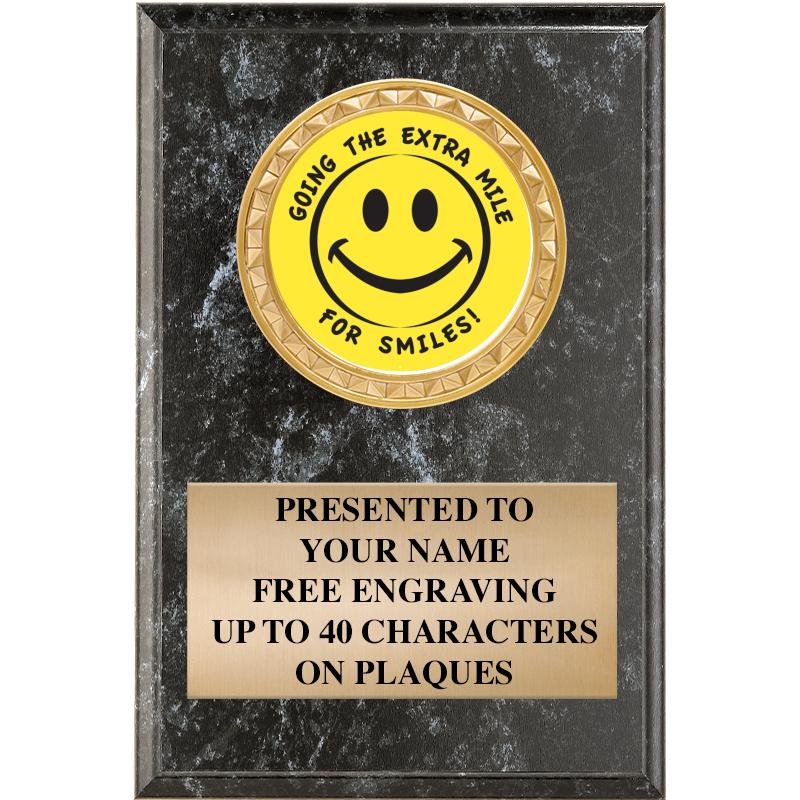 4" X 6" BLK MBL INSERT PLQ