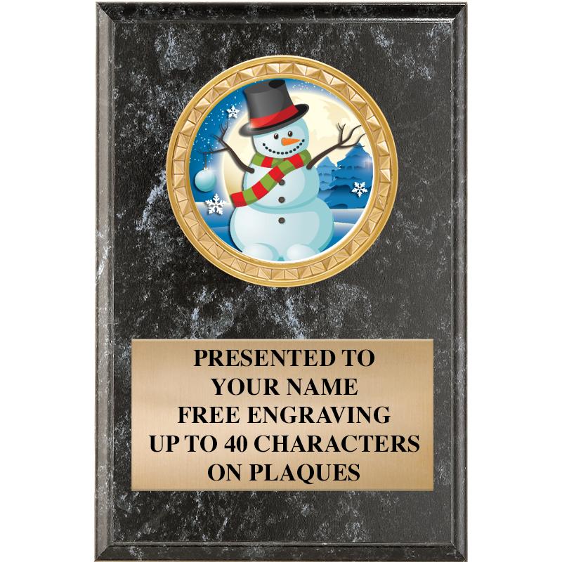 4" X 6" BLK MBL INSERT PLQ