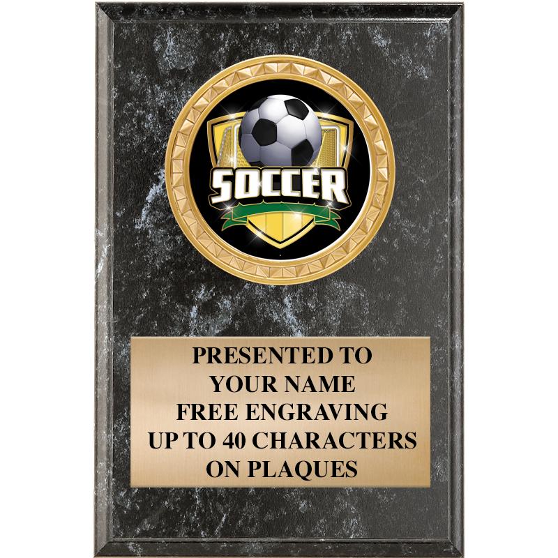 4" X 6" BLK MBL INSERT PLQ