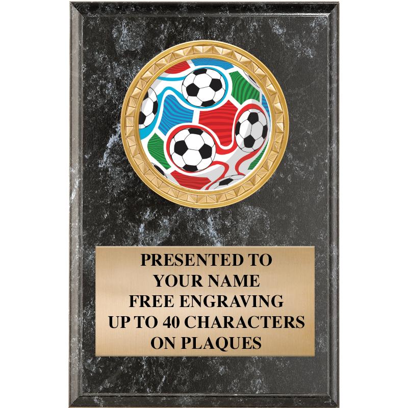 4" X 6" BLK MBL INSERT PLQ