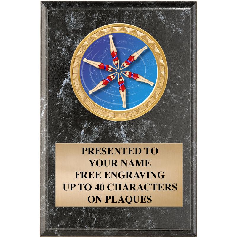 4" X 6" BLK MBL INSERT PLQ