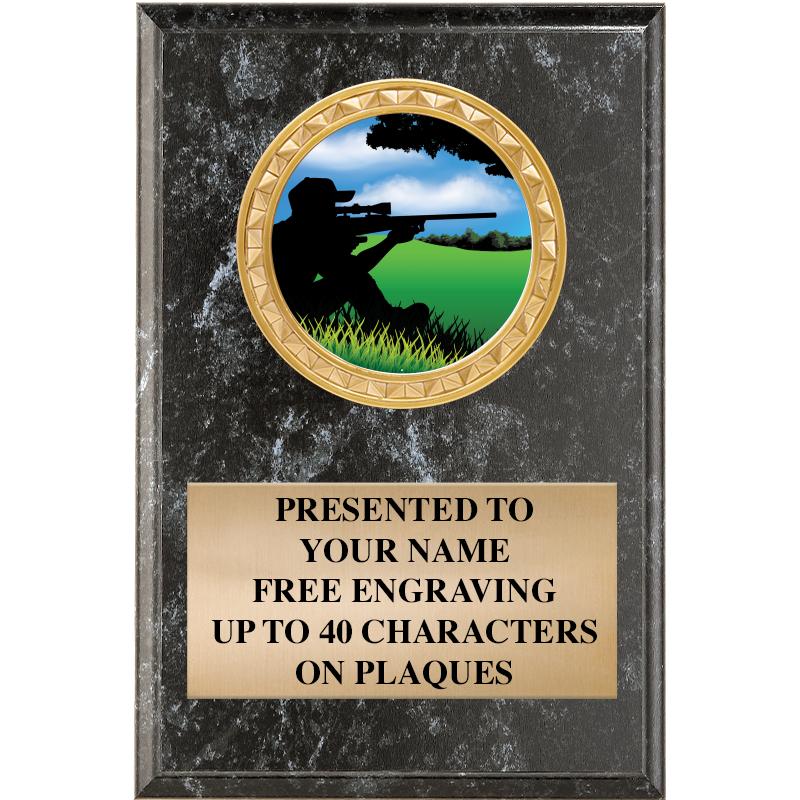 4" X 6" BLK MBL INSERT PLQ