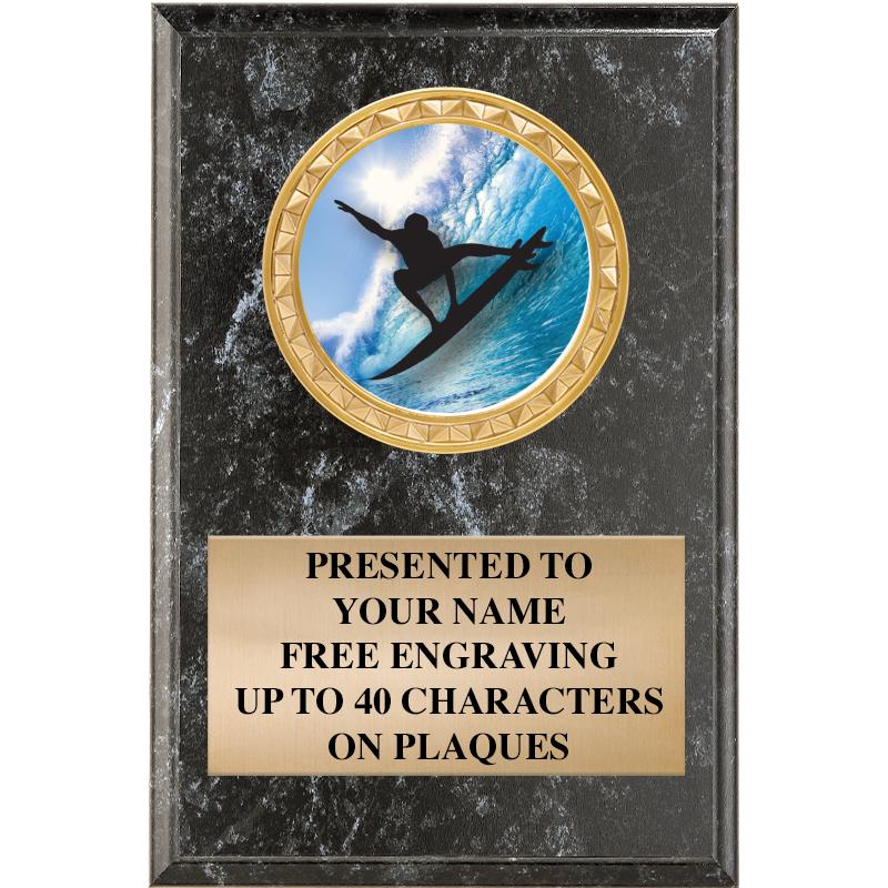 4" X 6" BLK MBL INSERT PLQ