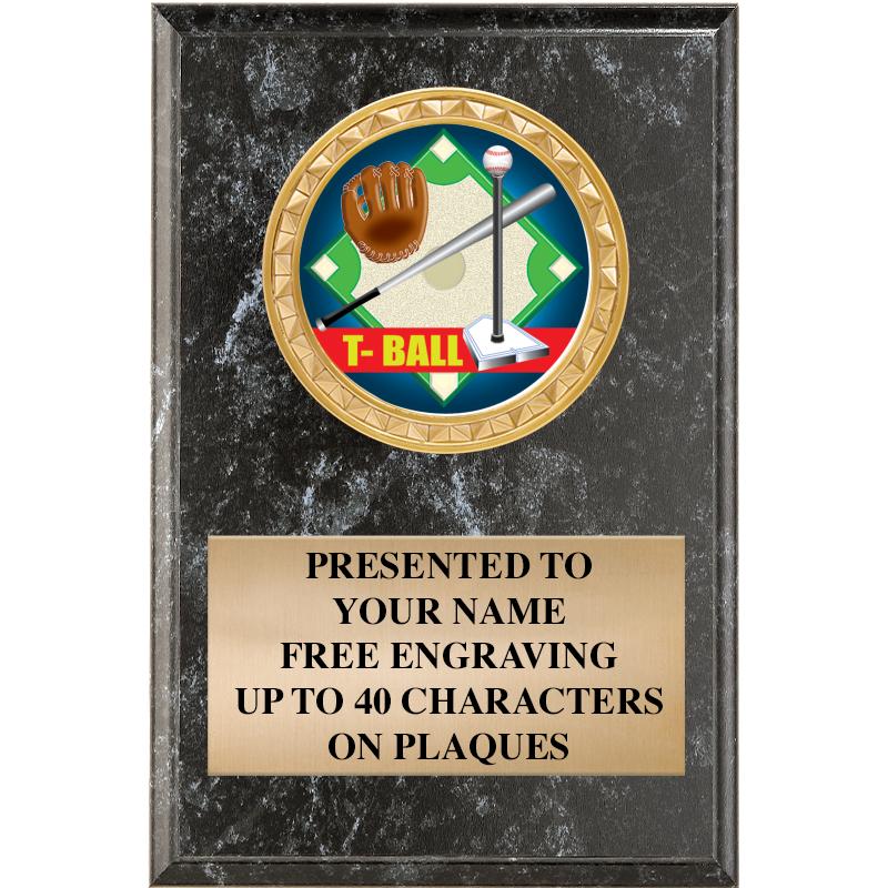 4" X 6" BLK MBL INSERT PLQ